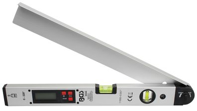 BGS technic Digitaler LCD-Winkelmesser mit Wasserwaage | 450 mm