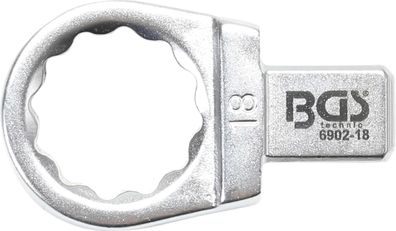 BGS technic Einsteck-Ringschlüssel | 18 mm | Aufnahme 9 x 12 mm