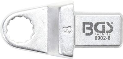 BGS technic Einsteck-Ringschlüssel | 8 mm | Aufnahme 9 x 12 mm