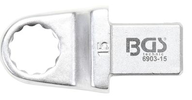 BGS technic Einsteck-Ringschlüssel | 15 mm | Aufnahme 14 x 18 mm