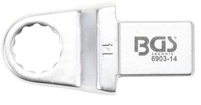 BGS technic Einsteck-Ringschlüssel | 14 mm | Aufnahme 14 x 18 mm