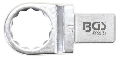 BGS technic Einsteck-Ringschlüssel | 21 mm | Aufnahme 14 x 18 mm