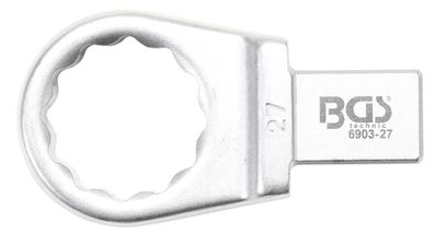 BGS technic Einsteck-Ringschlüssel | 27 mm | Aufnahme 14 x 18 mm