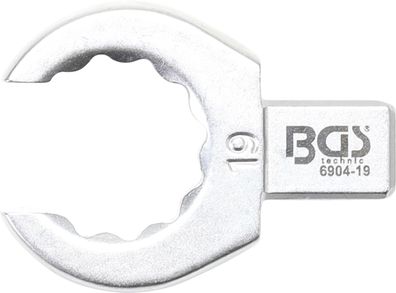 BGS technic Einsteck-Ringschlüssel | offen | 19 mm | Aufnahme 9 x 12 mm
