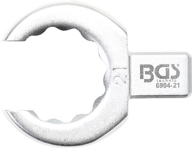 BGS technic Einsteck-Ringschlüssel | offen | 21 mm | Aufnahme 9 x 12 mm