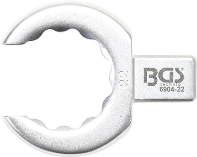 BGS technic Einsteck-Ringschlüssel | offen | 22 mm | Aufnahme 9 x 12 mm
