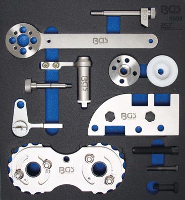 BGS technic Werkstattwageneinlage 2/3: Motor-Einstellwerkzeug-Satz | für Volvo B4204