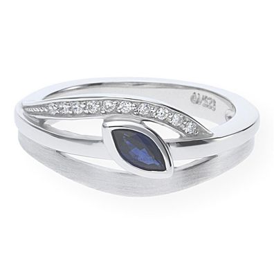 JuwelmaLux Ring in Silber 925er mit synthetischen Zirkonia und synth. ...