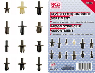 Kfz-Befestigungsclip-Sortiment für VW, Audi, Volvo, Chrysler, Ford, Mercedes-Benz | 3