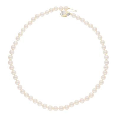 JuwelmaLux Perlenkette 585/000 (14 Karat) Gelb- und Weißgold mit Akoya ...