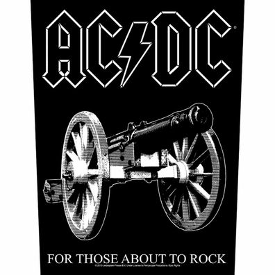 AC/ DC For Those About To Rock Rückenaufnäher Backpatch Brand neu-Brand new
