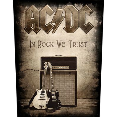AC/ DC In Rock We Trust Rückenaufnäher Backpatch Brand neu-Brand new