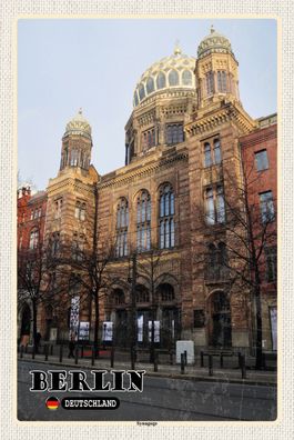 Top-Schild m. Kordel, versch. Größen, BERLIN, Hauptstadt, Synagoge, neu & ovp