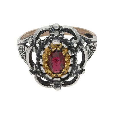 JuwelmaLux Trachten Ring 925/000 Silber, geschwärzt, vergoldet, mit ...