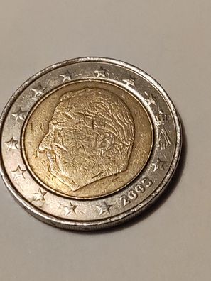 2 Euro Münze aus Belgien aus dem Jahr 2003 mit Fehlprägung.!!!
