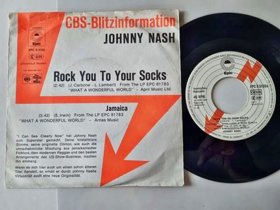 Johnny Nash - Rock you to your socks 7'' Vinyl Germany PROMO