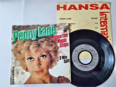 Penny Lane - When the music stops 7'' Vinyl Germany WITH PROMO FACTS