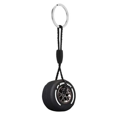 Kleiner Reifen-Schlüsselanhänger aus weichem Gummi, Schlüsselanhänger-Zubehör Weiß