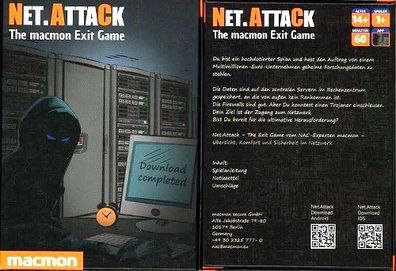 NET. ATTACK The macmon Exit Game Online Rätsel Spiel Set Erwachsene