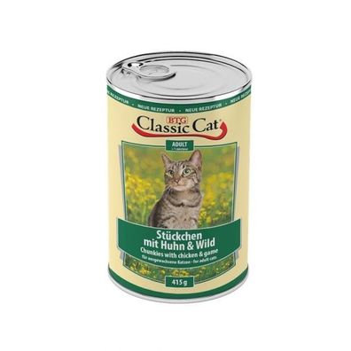 Classic Cat Dose Stückchen mit Huhn & Wild 415g