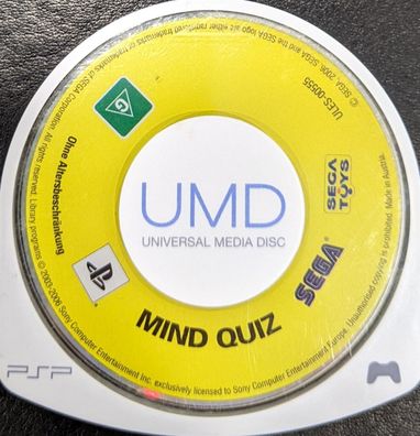 Mind Quiz Trainiere dein Gehirn Sega Ubisoft Sony PlayStation Portable ...