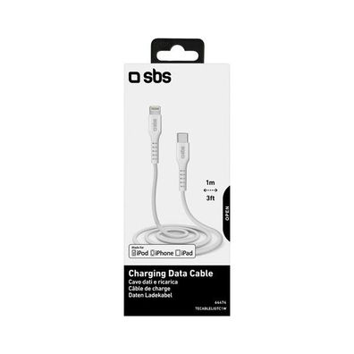 SBS Sync- & Ladekabel USB-C Lightning 1 Meter, "Made for Apple" zertifiziert