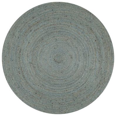 Teppich Handgefertigt Jute Rund 120 cm Olivgrén