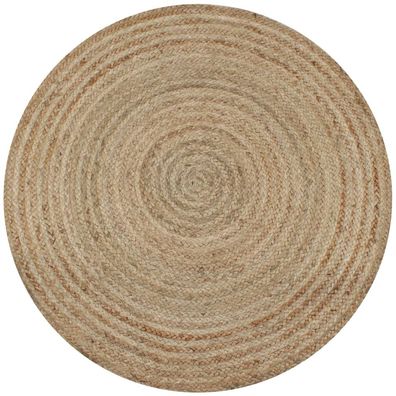 Teppich Jute Geflochten 120 cm Rund