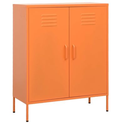 Lagerschrank Orange 80x35x101,5 cm Stahl