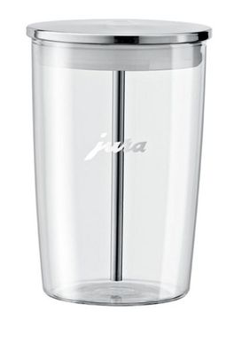 JURA Milchbehälter Behälter aus Glas, Deckel aus Chromstahl und Silikon 0,5 Liter