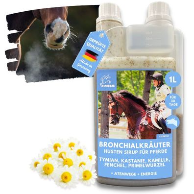 Hustensaft Pferd Liquid-Ergänzungsfutter Bronchial Sirup mit Käutern- 1 Liter