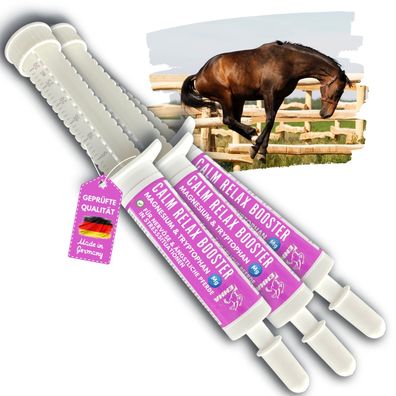 Magnesium Pferd Booster - Ergänzungsfutter Pferd bei Nervösität &Stress 3 Stck