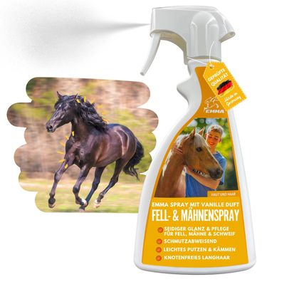 Mähnenspray für Pferde mit Vanille Duft Schweifspray & Fellpflege 500ml