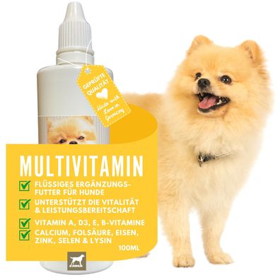 Multi Vitamine + Vitamin B-Komplex für Hunde, Tropfen 100ml
