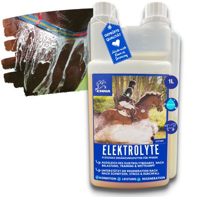 Elektrolyte Pferd flüssig I Pferdefutter I Mineralstoffe Durchfall I Mangel 1L