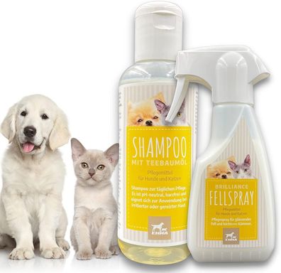 Entfiltzungsspray + Hunde & Katzen Shampoo I Fellpflege I Teebaumöl Hundeshampoo