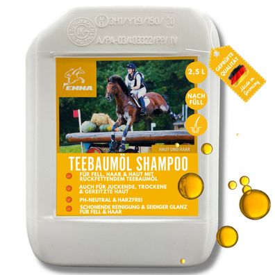EMMA Tea Tree Pferdeshampoo Kanister 2,5 Liter, Shampoo Pferde & Hunde mit Teebaum-Öl