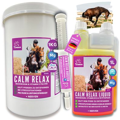 EMMA Ergänzungsfutter für gestresste Pferde-beruhigt Nerven-Calm Magnesium Sparset