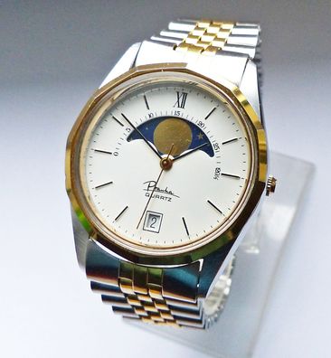 Schöne und seltene Piranha Mondphase Calendar Herren Vintage Armbanduhr Top Zustand