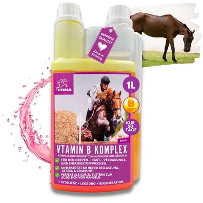 EMMA Vitamin-B-Komplex Pferd Liquid Ergänzungsfutter für Nerven & Leistungserhalt 1L