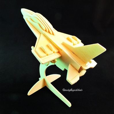 Flugzeug 3D-Holzpuzzle F16 Falcon Düsenjäger Art.-Nr. 11007