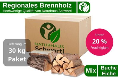 Brennholz Buche Eiche Buchenholz Eichenholz Mix Kaminholz Ofen Kamin 25 cm 60 kg