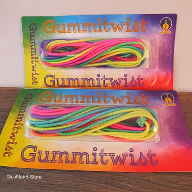 Gummitwist, Regenbogenfarben, 500 cm, Gummihopse Art.-Nr. 11058