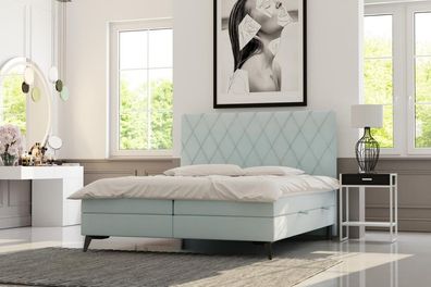 Schlafzimmer Bett Luxus Möbel Polster Stoff Modern Design Boxspringbett