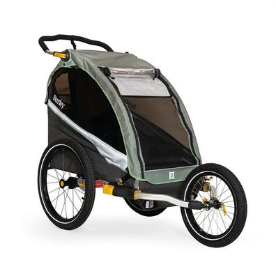 Burley Fahrrad-Kinder-Anhänger D`Lite X Single, sage green/ carcoal grey