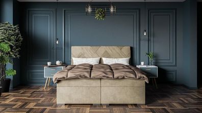 Luxus Bett Designer Schlafzimmer Polstermöbel Modern Doppelbett Boxspringbett
