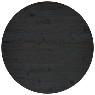 Tischplatte Schwarz ß60x2,5 cm Massivholz Kiefer