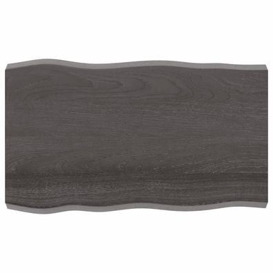 Tischplatte 140x60x(2-4) cm Massivholz Eiche Unbehandelt