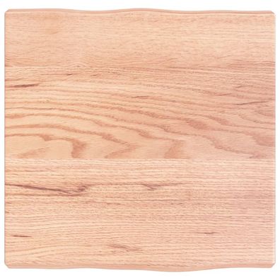Tischplatte Hellbraun 100x40x(2-4)cm Massivholz Eiche Behandelt