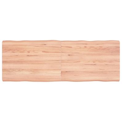 Tischplatte 120x50x(2-6) cm Massivholz Behandelt Baumkante